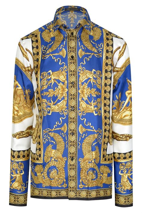 versace print dress copy|Versace long sleeve t shirts.